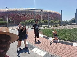 In Johannesburg at FNB Stadium